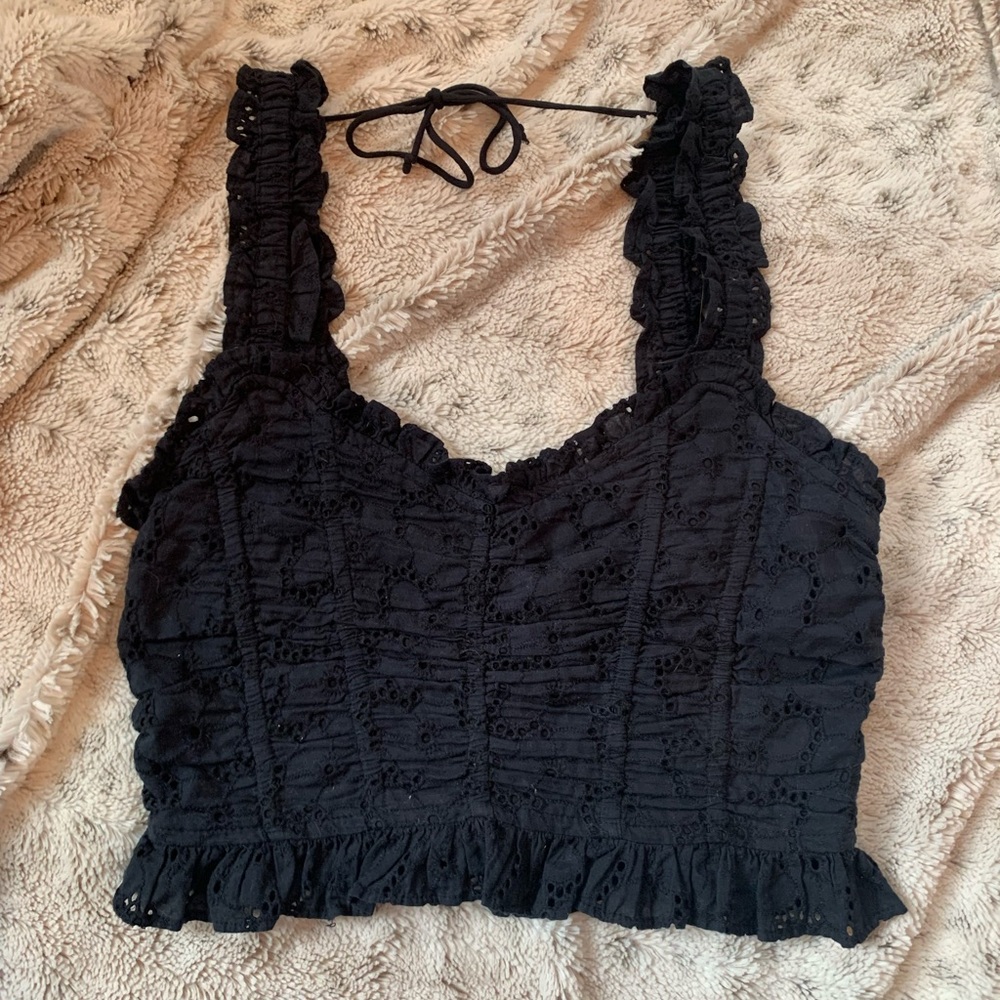 Urban outfitters eyelet lace crop tank